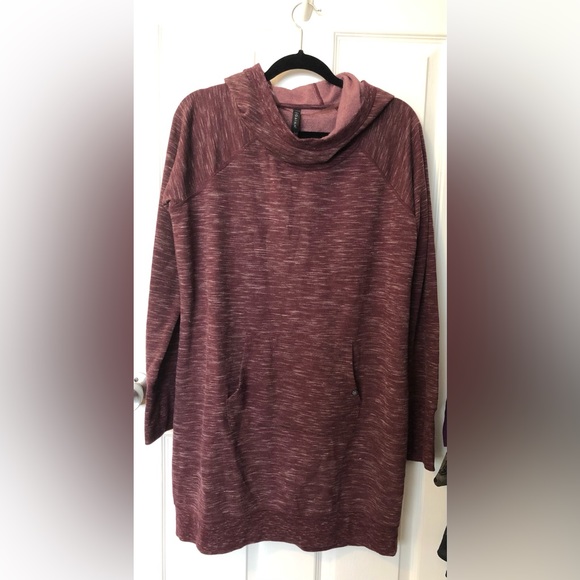 L Tunic Hooded Cowel Neck Sweater - Picture 1 of 9